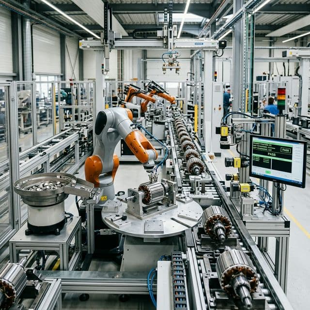 Automotive magnet robotic assembly workflow