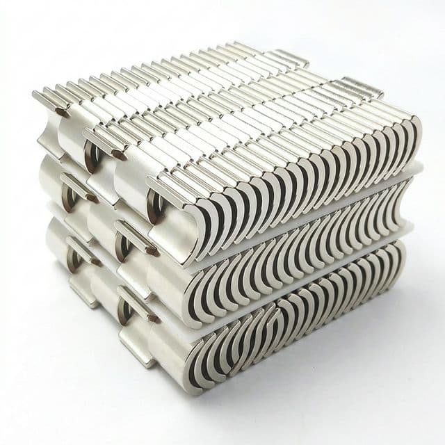 Arc NdFeB motor magnets for EV traction motors