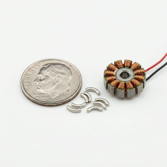 1105 brushless motor tiny arc magnet assembly