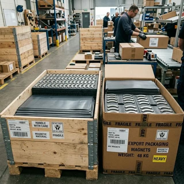 Arc magnets Canada import packaging and RFQ logistics context